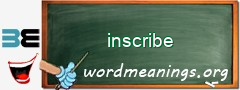 WordMeaning blackboard for inscribe